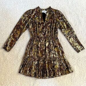 ba&sh Capi Metallic Minidress - small